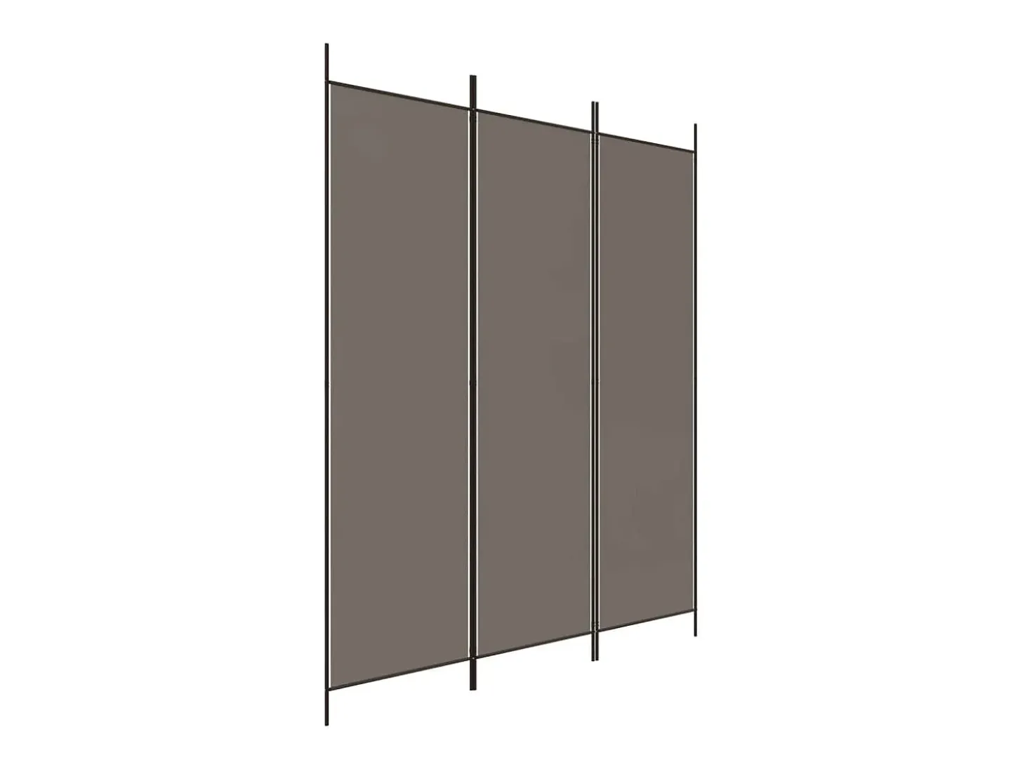 Tabique divisorio de 3 paneles Antracita 150x200 cm Tejido