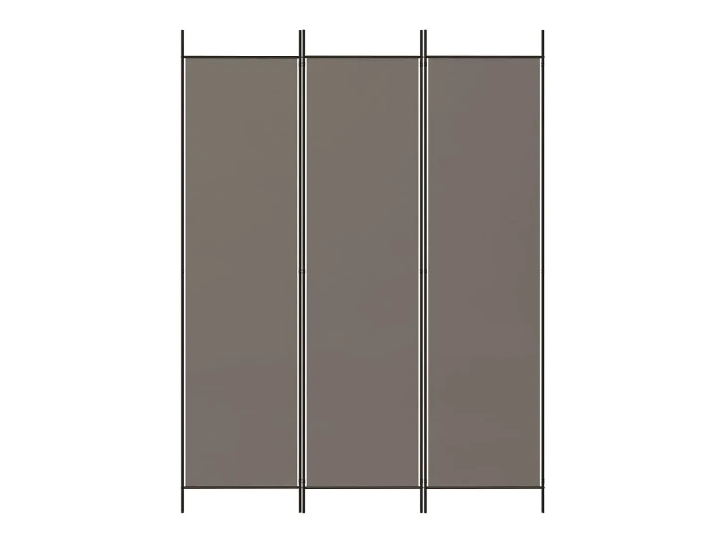 Tabique divisorio de 3 paneles Antracita 150x200 cm Tejido