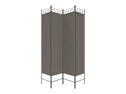 Tabique divisorio de 4 paneles Antracita 160x200 cm Tejido