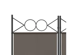 Tabique divisorio de 4 paneles Antracita 160x200 cm Tejido
