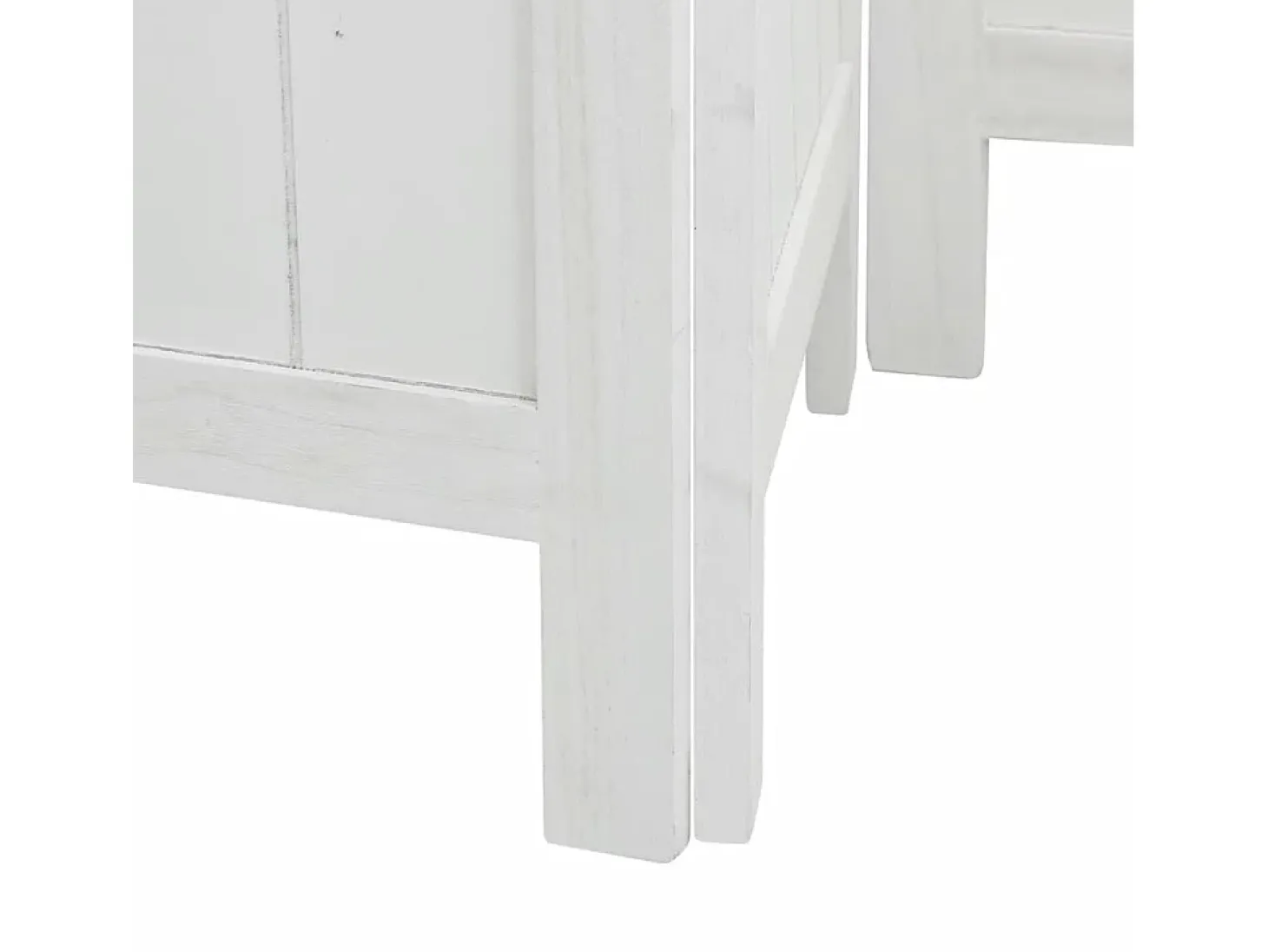 Tabique divisorio de 6 paneles en madera maciza de paulownia blanca