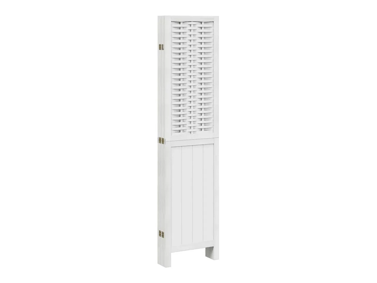 Tabique divisorio de 6 paneles en madera maciza de paulownia blanca