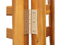 Tabique divisorio de 3 paneles 121,5x2x180 cm Madera de acacia