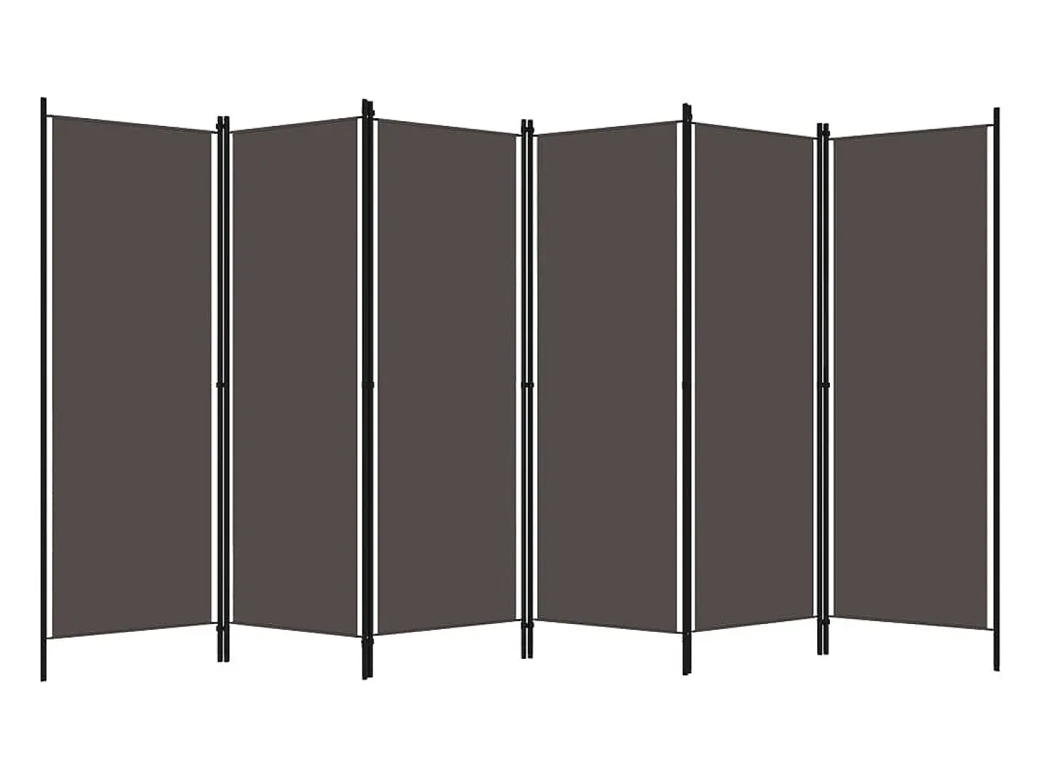 Tabique divisorio de 6 paneles Antracita 300x180 cm