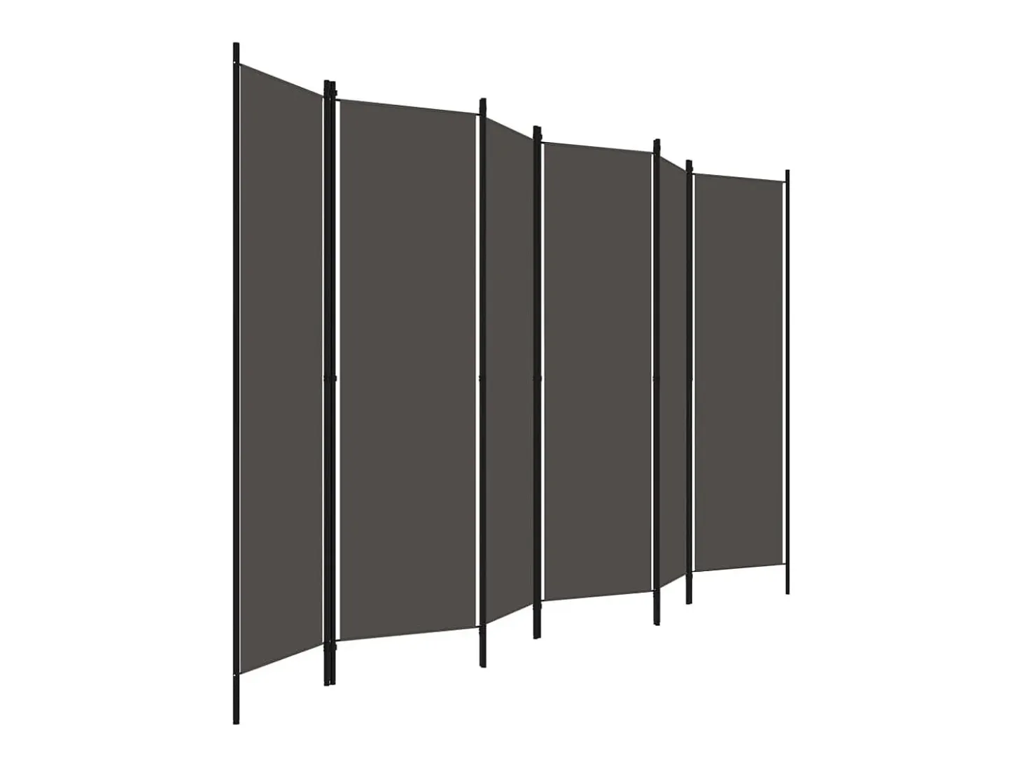 Tabique divisorio de 6 paneles Antracita 300x180 cm