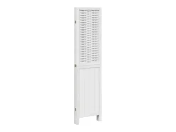 Tabique divisorio de 4 paneles en madera maciza de paulownia blanca
