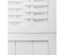 Tabique divisorio de 4 paneles en madera maciza de paulownia blanca
