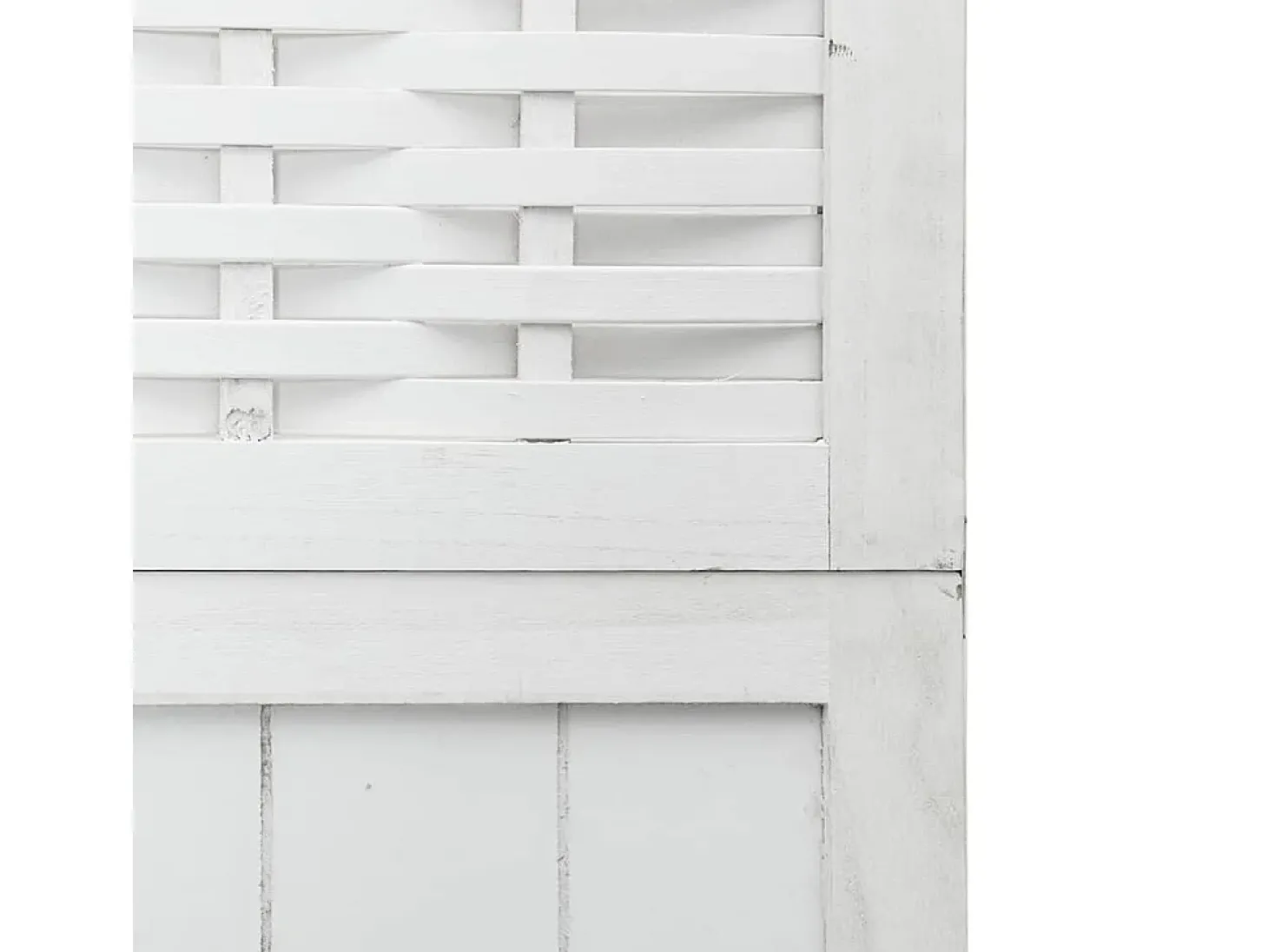Tabique divisorio de 4 paneles en madera maciza de paulownia blanca