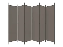 Tabique divisorio de 6 paneles Antracita 300x200 cm Tejido