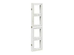 Tabique divisorio de 5 paneles en madera maciza de paulownia blanca