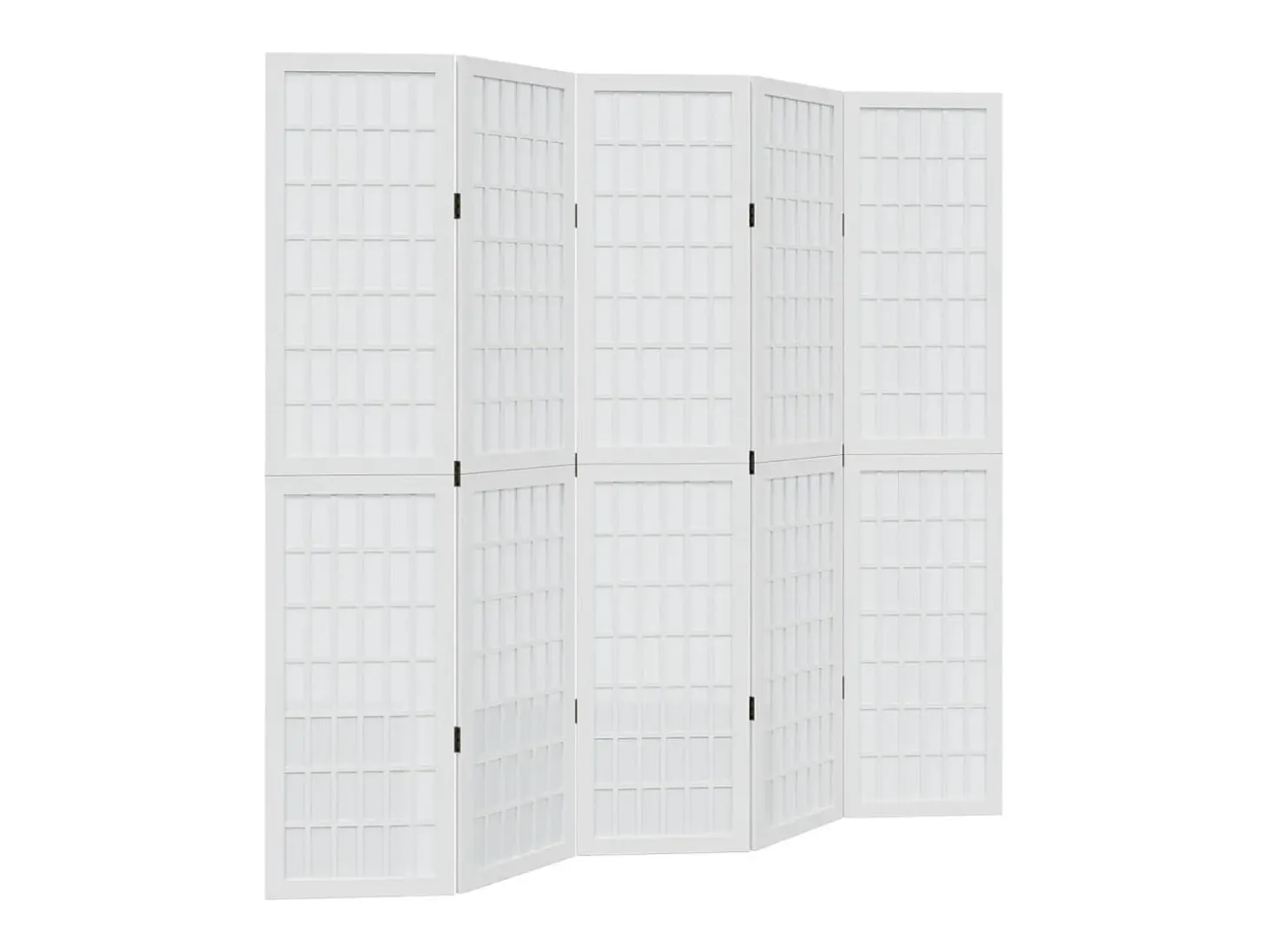 Tabique divisorio de 5 paneles en madera maciza de paulownia blanca