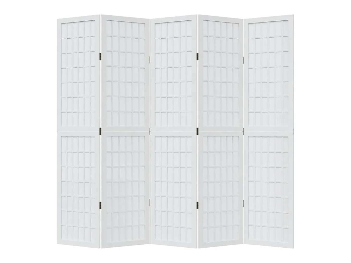 Tabique divisorio de 5 paneles en madera maciza de paulownia blanca