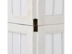 Tabique divisorio de 4 paneles en madera maciza de paulownia blanca