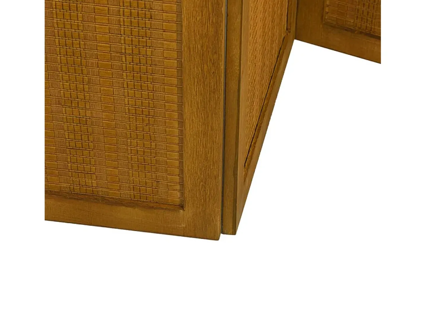 Tabique divisorio de 5 paneles en madera maciza de paulownia marrón