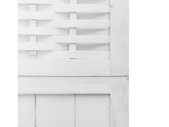 Tabique divisorio de 4 paneles en madera maciza de paulownia blanca