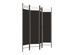 Tabique divisorio de 4 paneles Marrón 160 x 180 cm