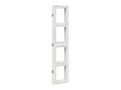 Tabique divisorio de 5 paneles en madera maciza de paulownia blanca