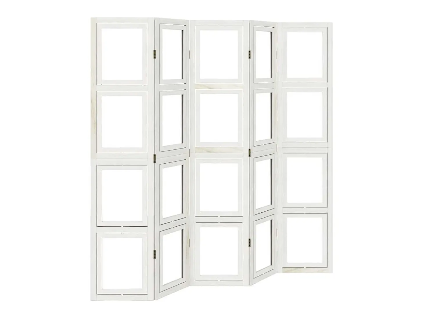 Tabique divisorio de 5 paneles en madera maciza de paulownia blanca