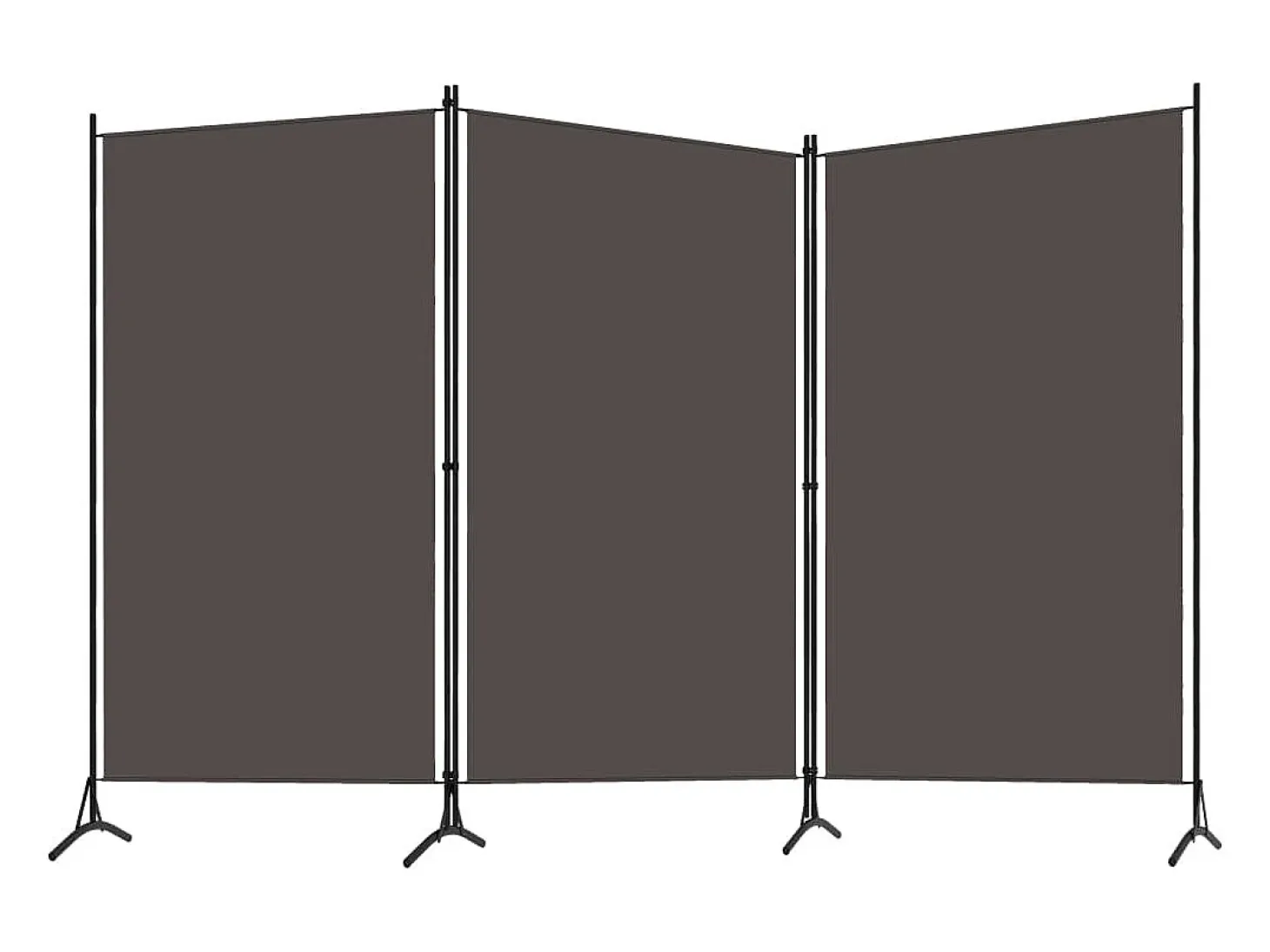 Tabique divisorio de 3 paneles Antracita 260x180 cm