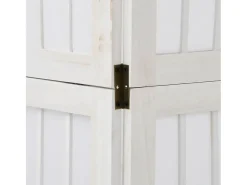 Tabique divisorio de 6 paneles en madera maciza de paulownia blanca