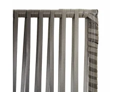 Tabique divisorio de mimbre de resina gris de 3 paneles