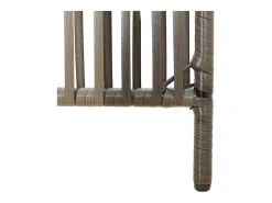 Tabique divisorio de mimbre de resina gris de 3 paneles