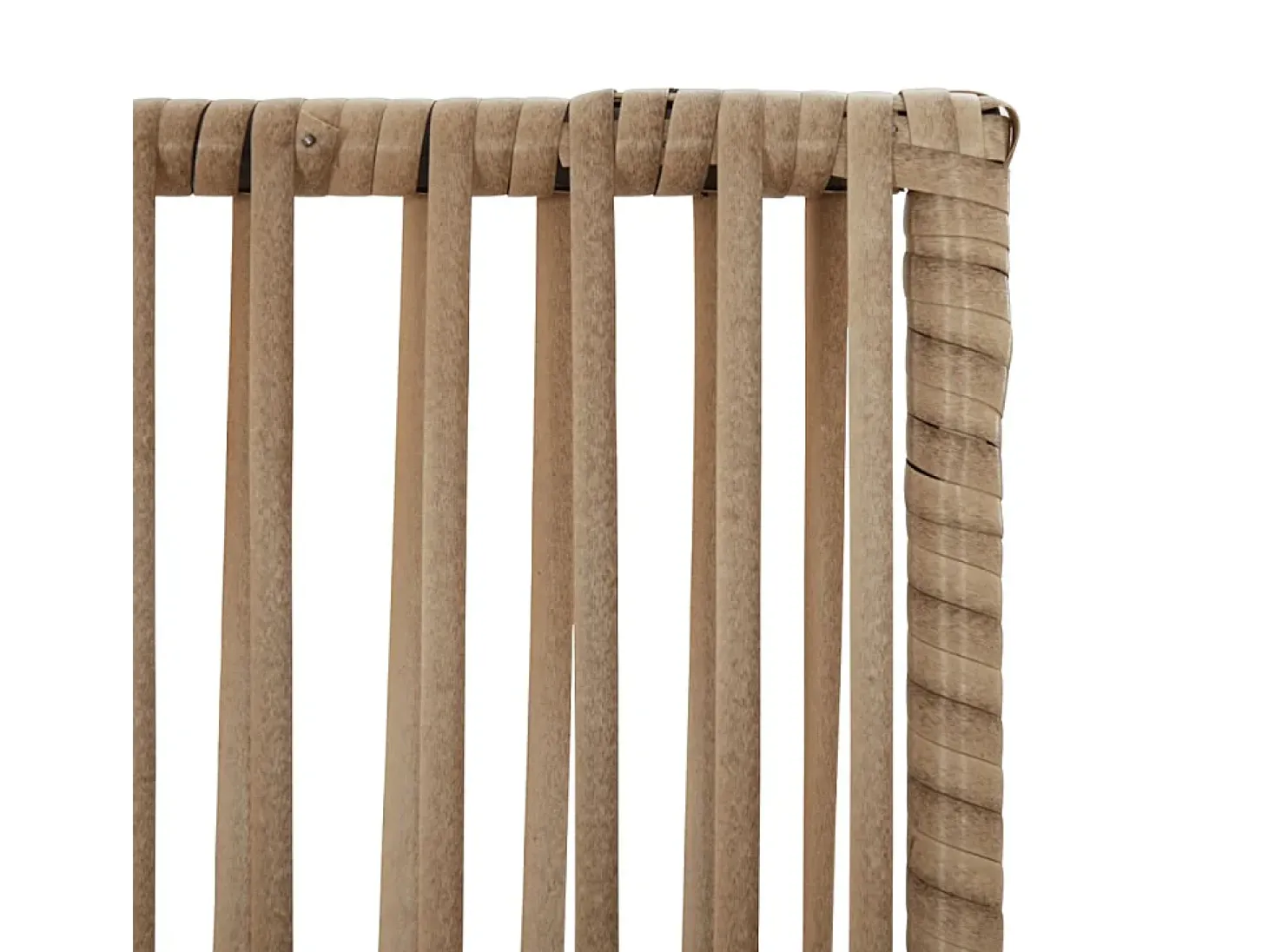 Tabique divisorio de mimbre de resina beige de 6 paneles