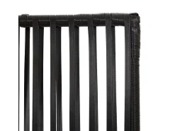 Tabique divisorio de mimbre de resina negra de 6 paneles