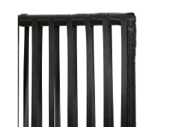 Tabique divisorio de mimbre de resina negra de 6 paneles
