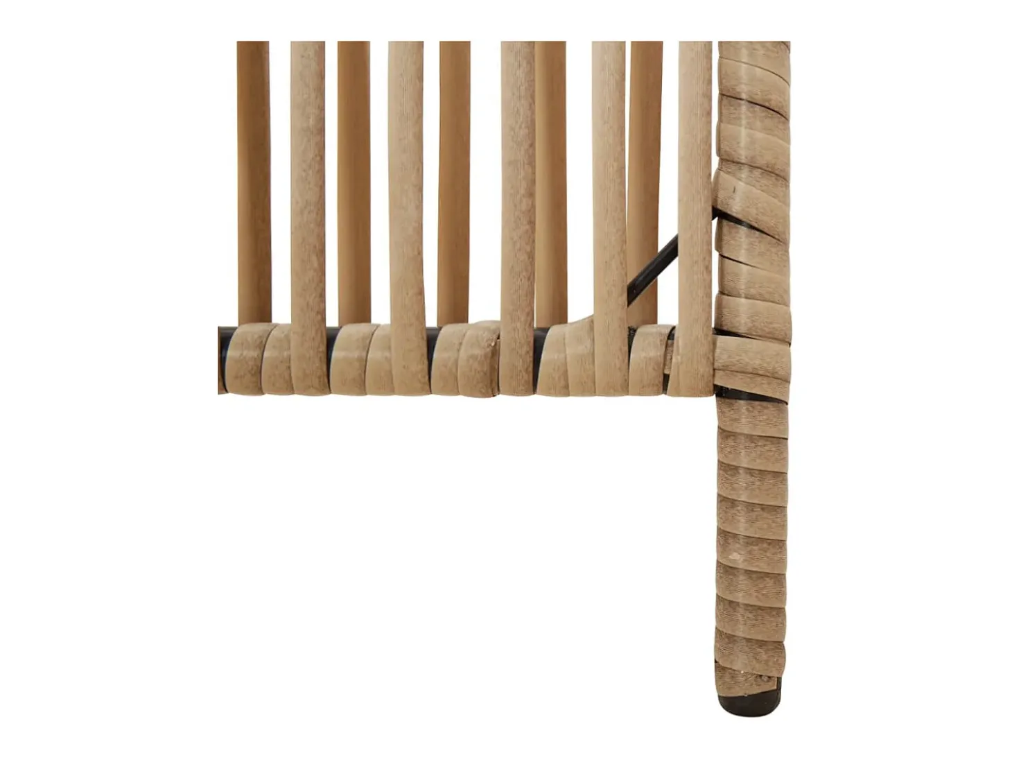 Tabique divisorio de mimbre de resina beige de 6 paneles