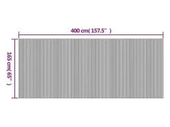 Tabique divisorio natural claro 165x400 cm bambú