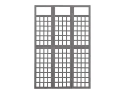 Tabique divisorio/celosía de 3 paneles de madera maciza de abeto