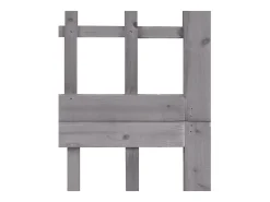 Tabique divisorio/celosía de 3 paneles de madera maciza de abeto