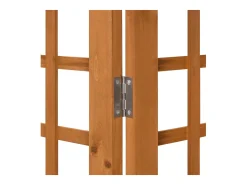 Tabique divisorio/celosía de 3 paneles de madera maciza de abeto
