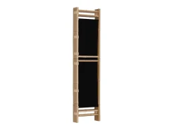 Tabique plegable 3 paneles 120 cm Bambú y Lona