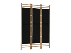 Tabique plegable 3 paneles 120 cm Bambú y Lona