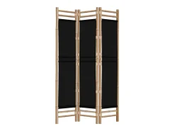 Tabique plegable 3 paneles 120 cm Bambú y Lona