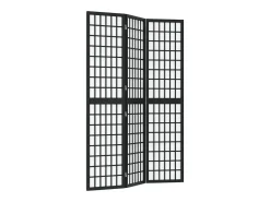 Tabique plegable 3 paneles 120x170 cm Negro