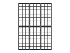 Tabique plegable 3 paneles 120x170 cm Negro