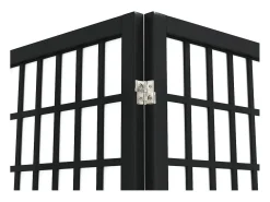 Tabique plegable 3 paneles 120x170 cm Negro