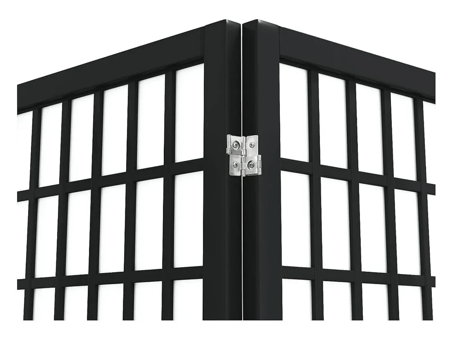 Tabique plegable 4 paneles 160x170 cm Negro