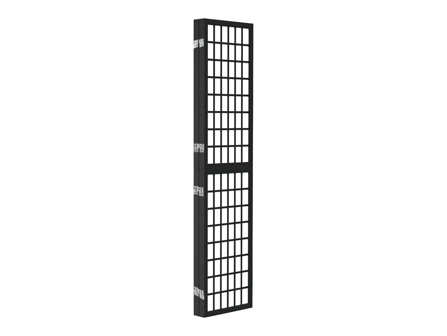 Tabique plegable 4 paneles 160x170 cm Negro