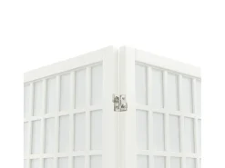 Tabique plegable 5 paneles 200x170 cm Blanco