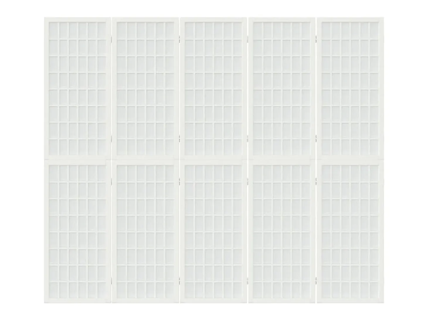 Tabique plegable 5 paneles 200x170 cm Blanco