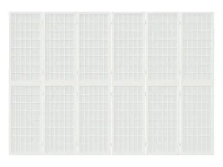 Tabique plegable 6 paneles 240x170 cm Blanco