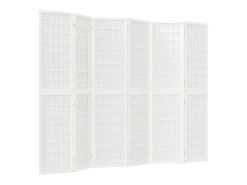Tabique plegable 6 paneles 240x170 cm Blanco