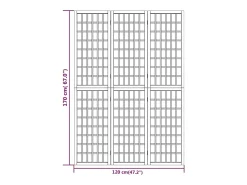 Tabique plegable 3 paneles 120x170 cm