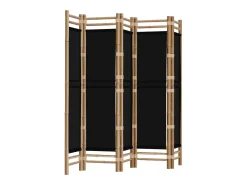 Tabique plegable 5 paneles 200 cm Bambú y lona