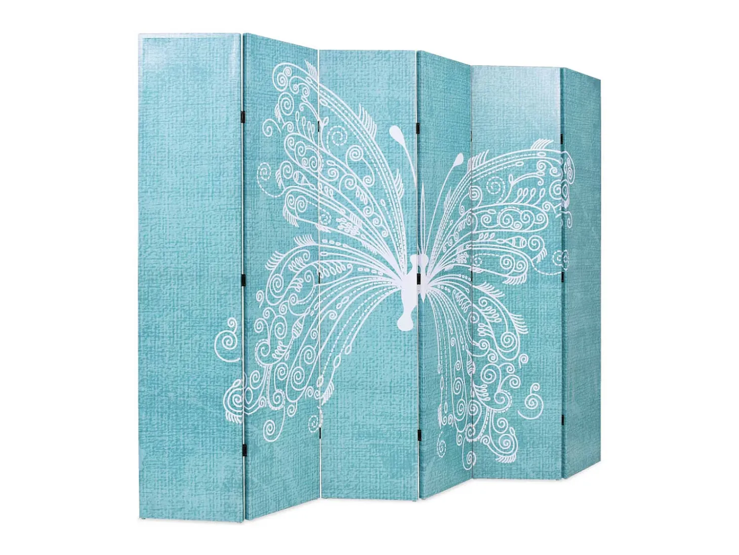 Tabique plegable 228 x 170 cm Papillon Bleu