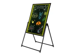 Tablero de Escritura de Mensajes a LED SucceBuy 59,8 x 79,8 cm Tablero Negro Borrable Iluminado